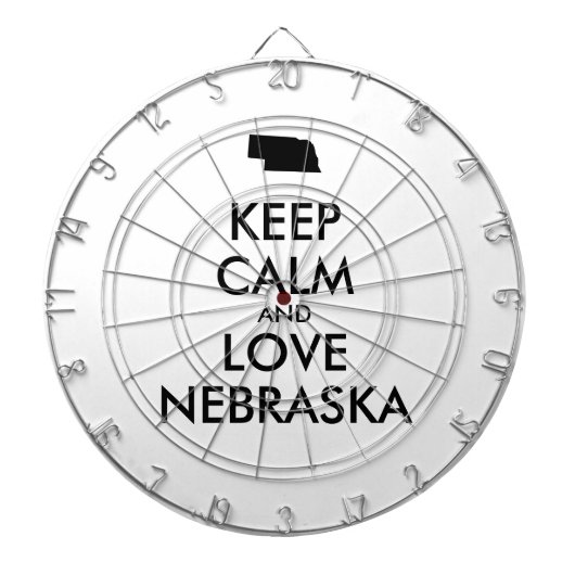 Anpassbare BEHALTEN CALM und LIEBE NEBRASKA Dartscheibe (vorne)