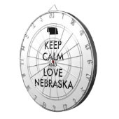 Anpassbare BEHALTEN CALM und LIEBE NEBRASKA Dartscheibe (Vorderseite rechts)