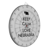 Anpassbare BEHALTEN CALM und LIEBE NEBRASKA Dartscheibe (Vorderseite Links)