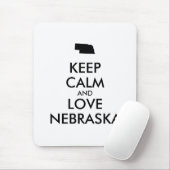 Anpassbare BEHALTEN CALM und LIEBE NEBRASKA Mousepad (Mit Mouse)
