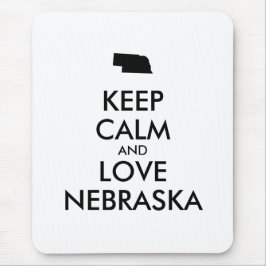 Anpassbare BEHALTEN CALM und LIEBE NEBRASKA Mousepad