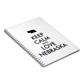 Anpassbare BEHALTEN CALM und LIEBE NEBRASKA Notizblock (Rechte Seite)