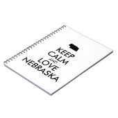 Anpassbare BEHALTEN CALM und LIEBE NEBRASKA Notizblock (Linke Seite)