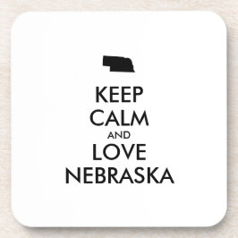Anpassbare BEHALTEN CALM und LIEBE NEBRASKA Untersetzer
