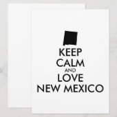 Anpassbare BEHALTEN CALM und LIEBE NEUE MEXIKO (Vorne/Hinten)