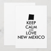 Anpassbare BEHALTEN CALM und LIEBE NEUE MEXIKO (Vorne/Hinten)