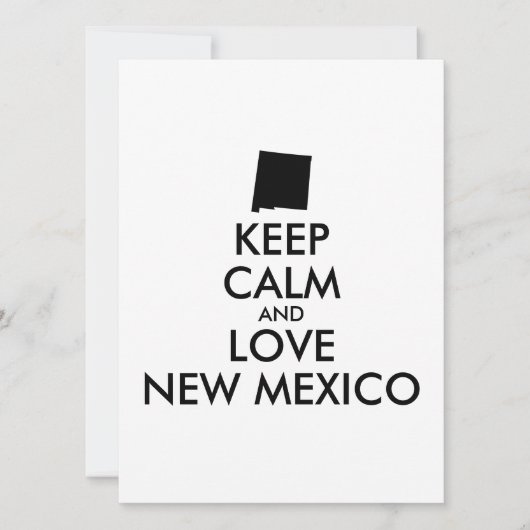 Anpassbare BEHALTEN CALM und LIEBE NEUE MEXIKO (Vorderseite)