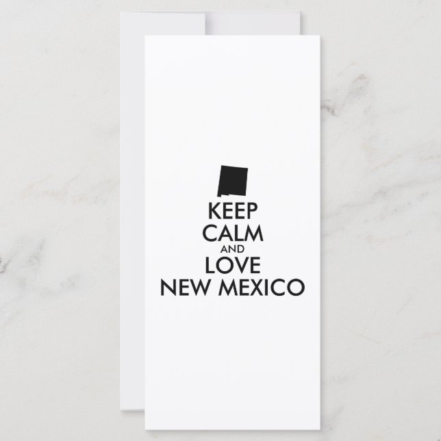 Anpassbare BEHALTEN CALM und LIEBE NEUE MEXIKO (Vorderseite)