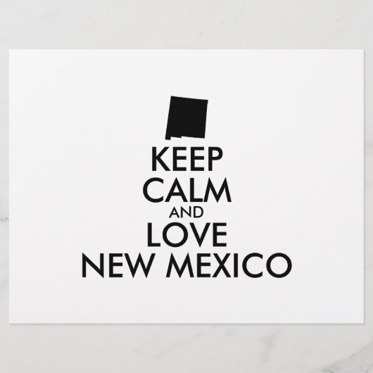 Anpassbare BEHALTEN CALM und LIEBE NEUE MEXIKO Flyer (Vorne)