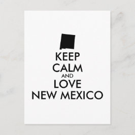 Anpassbare BEHALTEN CALM und LIEBE NEUE MEXIKO Postkarte