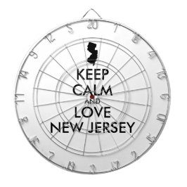 Anpassbare BEHALTEN CALM und LIEBE NEUES JERSEY Dartscheibe