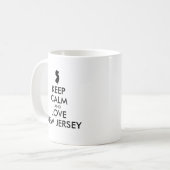Anpassbare BEHALTEN CALM und LIEBE NEUES JERSEY Kaffeetasse (Vorderseite Links)
