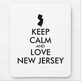 Anpassbare BEHALTEN CALM und LIEBE NEUES JERSEY Mousepad