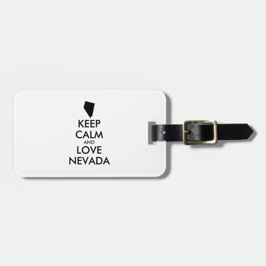 Anpassbare BEHALTEN CALM und LIEBE NEVADA Gepäckanhänger (Vorderseite horizontal)