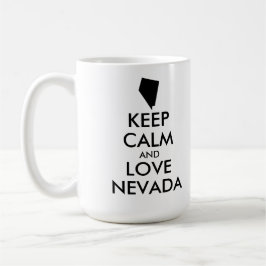 Anpassbare BEHALTEN CALM und LIEBE NEVADA Kaffeetasse