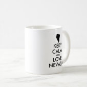Anpassbare BEHALTEN CALM und LIEBE NEVADA Kaffeetasse (VorderseiteRechts)