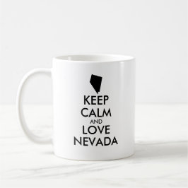 Anpassbare BEHALTEN CALM und LIEBE NEVADA Kaffeetasse