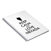 Anpassbare BEHALTEN CALM und LIEBE NEVADA Notizblock (Rechte Seite)