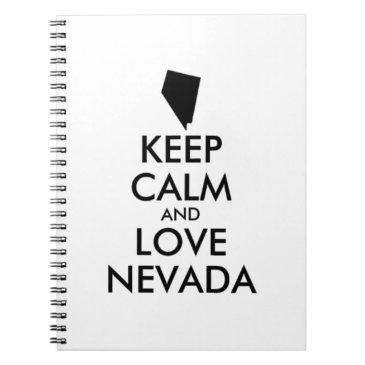 Anpassbare BEHALTEN CALM und LIEBE NEVADA Notizblock (Vorderseite)