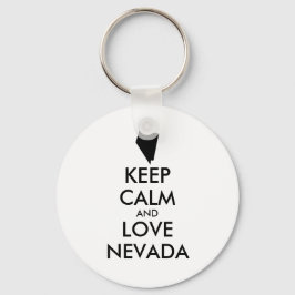 Anpassbare BEHALTEN CALM und LIEBE NEVADA Schlüsselanhänger