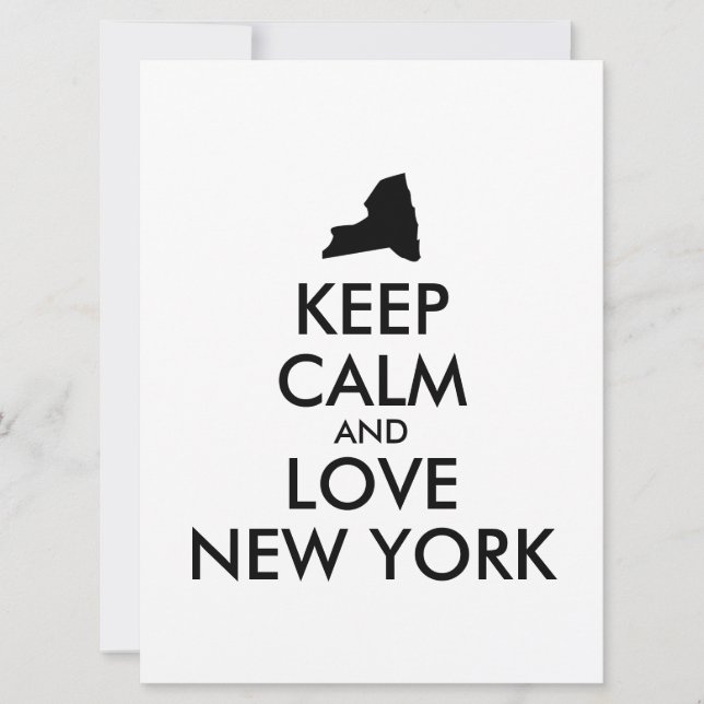 Anpassbare BEHALTEN CALM und LIEBE NEW YORK (Vorderseite)