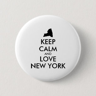 Anpassbare BEHALTEN CALM und LIEBE NEW YORK Button