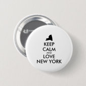 Anpassbare BEHALTEN CALM und LIEBE NEW YORK Button (Vorne & Hinten)