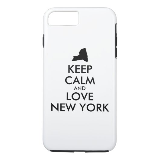 Anpassbare BEHALTEN CALM und LIEBE NEW YORK Case-Mate iPhone Hülle (Rückseite)