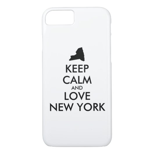 Anpassbare BEHALTEN CALM und LIEBE NEW YORK Case-Mate iPhone Hülle (Rückseite)