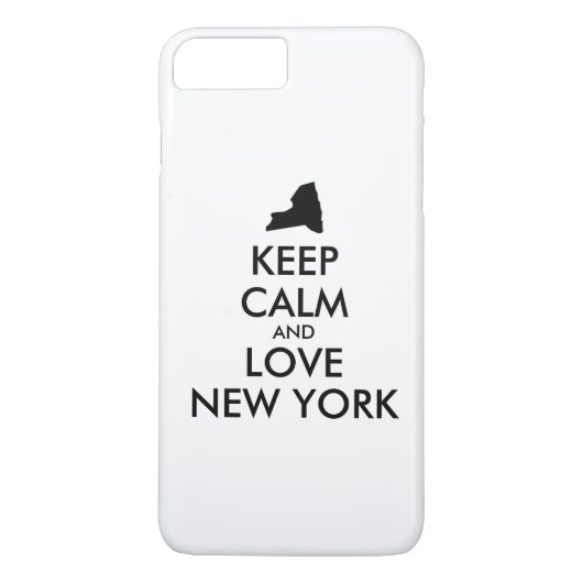 Anpassbare BEHALTEN CALM und LIEBE NEW YORK Case-Mate iPhone Hülle (Rückseite)