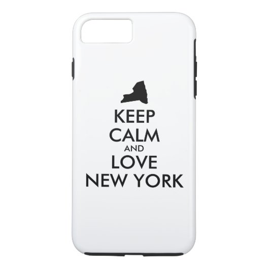 Anpassbare BEHALTEN CALM und LIEBE NEW YORK Case-Mate iPhone Hülle (Rückseite)