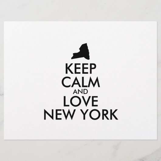 Anpassbare BEHALTEN CALM und LIEBE NEW YORK Flyer (Vorne)