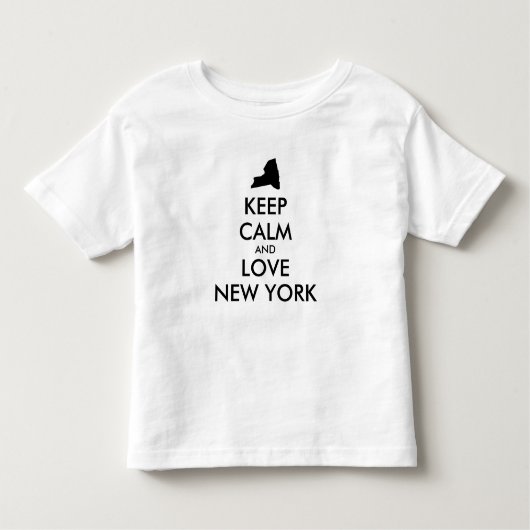 Anpassbare BEHALTEN CALM und LIEBE NEW YORK Kleinkind T-shirt (Vorderseite)