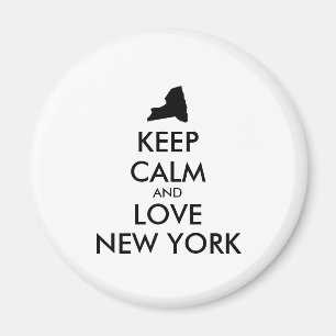 Anpassbare BEHALTEN CALM und LIEBE NEW YORK Magnet