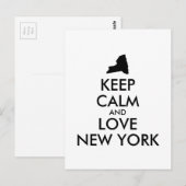 Anpassbare BEHALTEN CALM und LIEBE NEW YORK Postkarte (Vorne/Hinten)