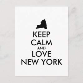 Anpassbare BEHALTEN CALM und LIEBE NEW YORK Postkarte