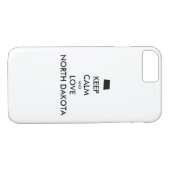 Anpassbare BEHALTEN CALM und LIEBE NORDDAKOTA Case-Mate iPhone Hülle (Rückseite (Horizontal))