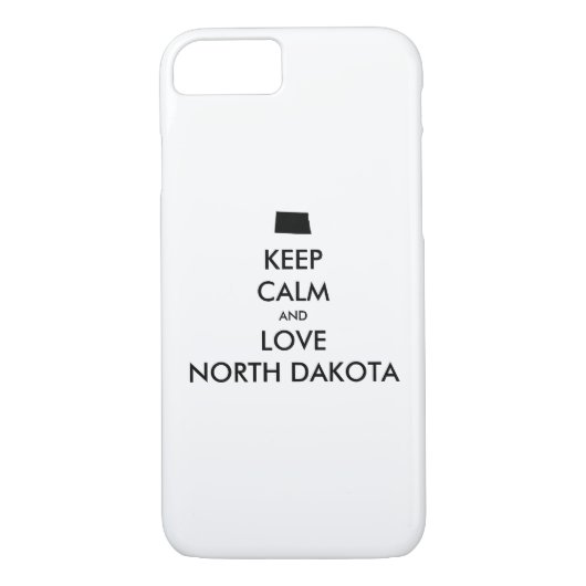 Anpassbare BEHALTEN CALM und LIEBE NORDDAKOTA Case-Mate iPhone Hülle (Rückseite)