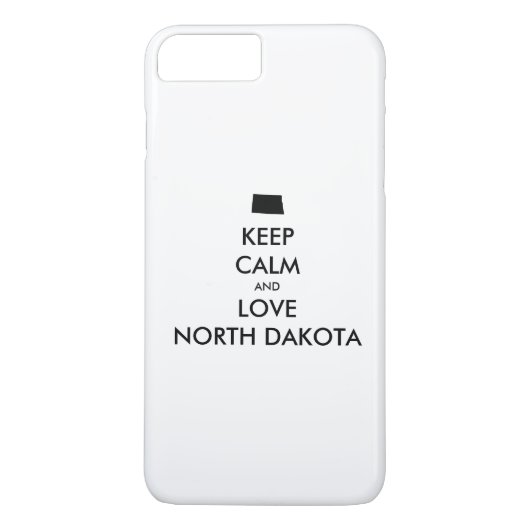 Anpassbare BEHALTEN CALM und LIEBE NORDDAKOTA Case-Mate iPhone Hülle (Rückseite)