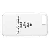 Anpassbare BEHALTEN CALM und LIEBE NORDDAKOTA Case-Mate iPhone Hülle (Rückseite (Horizontal))