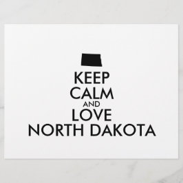 Anpassbare BEHALTEN CALM und LIEBE NORDDAKOTA Flyer