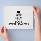 Anpassbare BEHALTEN CALM und LIEBE NORDDAKOTA Flyer (Hand)
