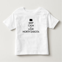 Anpassbare BEHALTEN CALM und LIEBE NORDDAKOTA Kleinkind T-shirt