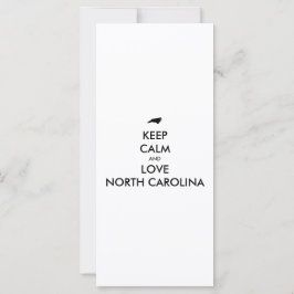 Anpassbare BEHALTEN CALM und LIEBE NORTH CAROLINA