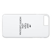 Anpassbare BEHALTEN CALM und LIEBE NORTH CAROLINA Case-Mate iPhone Hülle (Rückseite (Horizontal))