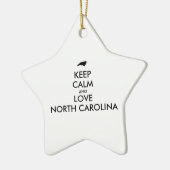 Anpassbare BEHALTEN CALM und LIEBE NORTH CAROLINA Keramikornament (Links)
