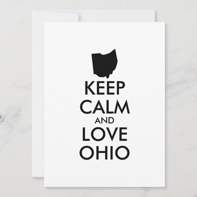 Anpassbare BEHALTEN CALM und LIEBE OHIO (Vorderseite)