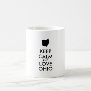 Anpassbare BEHALTEN CALM und LIEBE OHIO Kaffeetasse