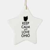 Anpassbare BEHALTEN CALM und LIEBE OHIO Keramik Ornament (Rechts)
