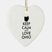 Anpassbare BEHALTEN CALM und LIEBE OHIO Keramik Ornament (Rechts)